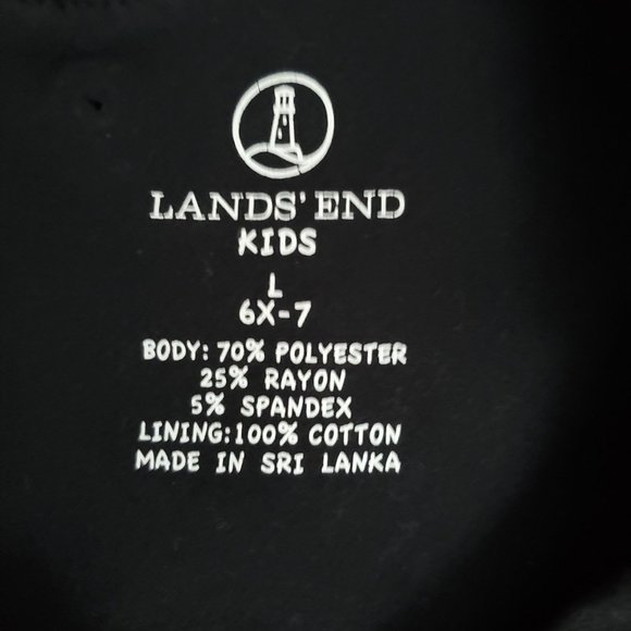 Land's End Kids Girls Black Sleeveless Sequin T-Shirt Jumper Dress Size 6X-7 - Picture 7 of 12